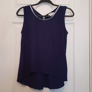 Anthropologie Molly Bracken - Navy blouse with silver trim S